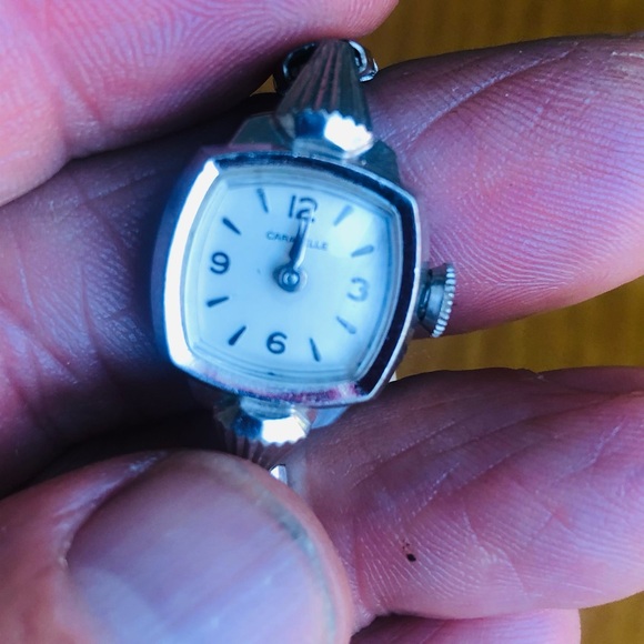 Caravelle Silver and White Women's Watch - Picture 3 of 6